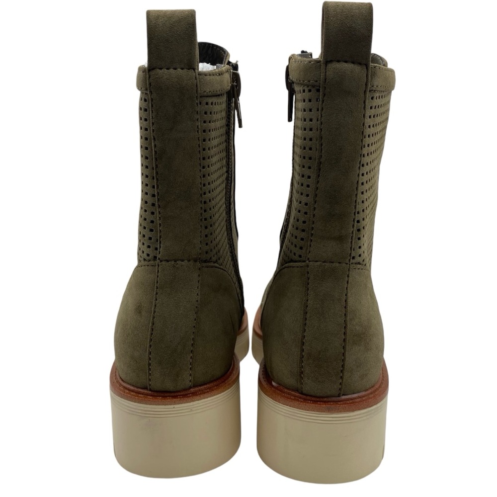 MIA Womens Shoes Havenn Combat Boots Green Vegan Leather Lace Up Chunky Trendy - Picture 6 of 12